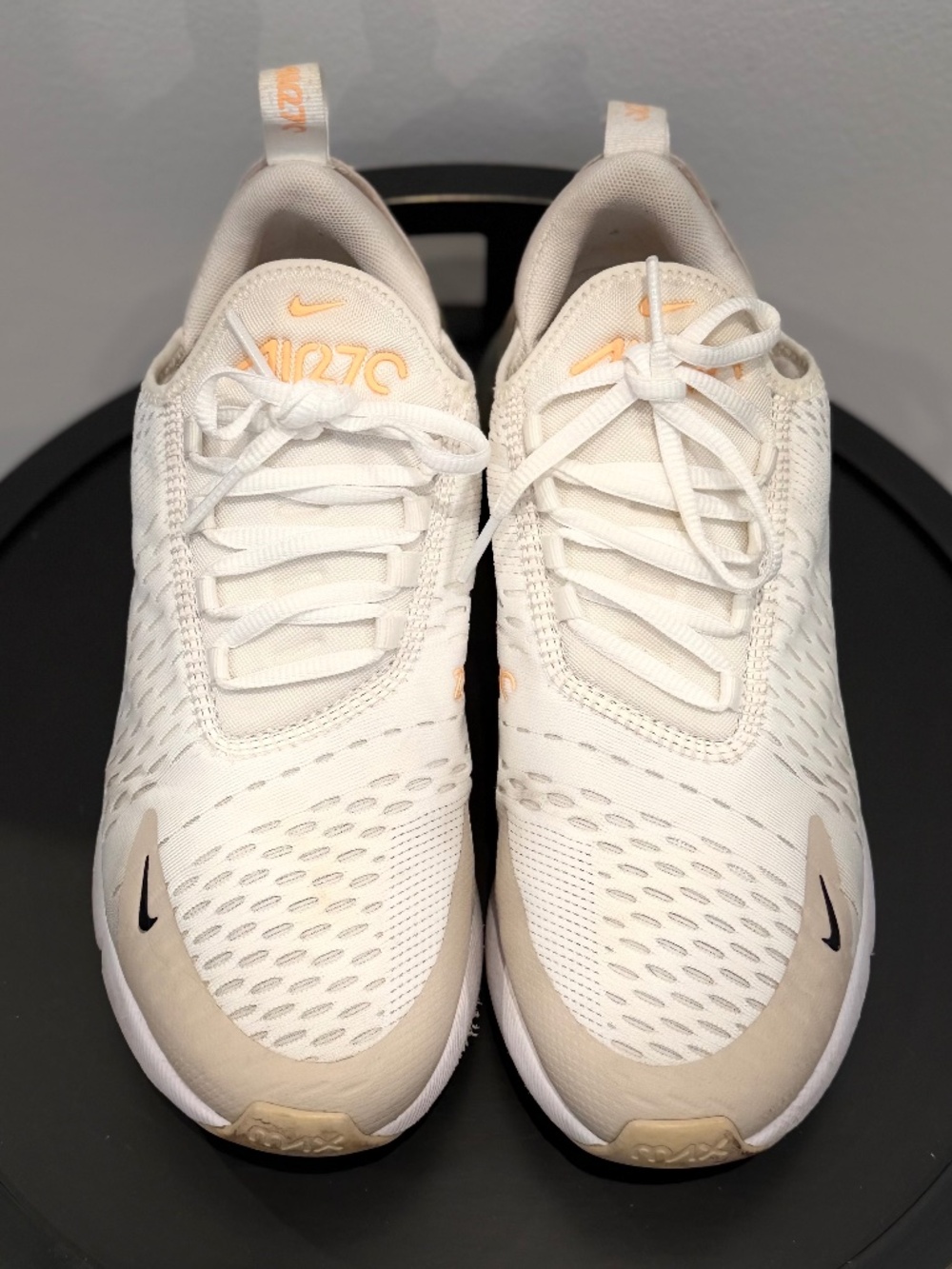 Nike Air Max 270 Beige/White Women Size 9 Good Used Condition